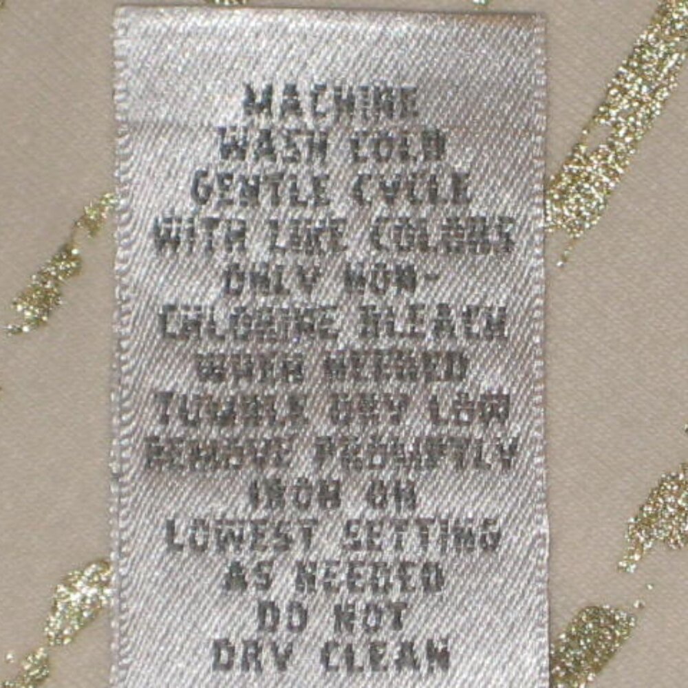 Zenergy Chicos Size 2 L Cotton Blend Gold Tan Metallic Foil 3/4 Sleeve Excellent - Picture 6 of 6